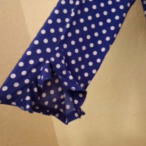 Susan Graver Polka Dot  Blouse - Picture 6 of 12